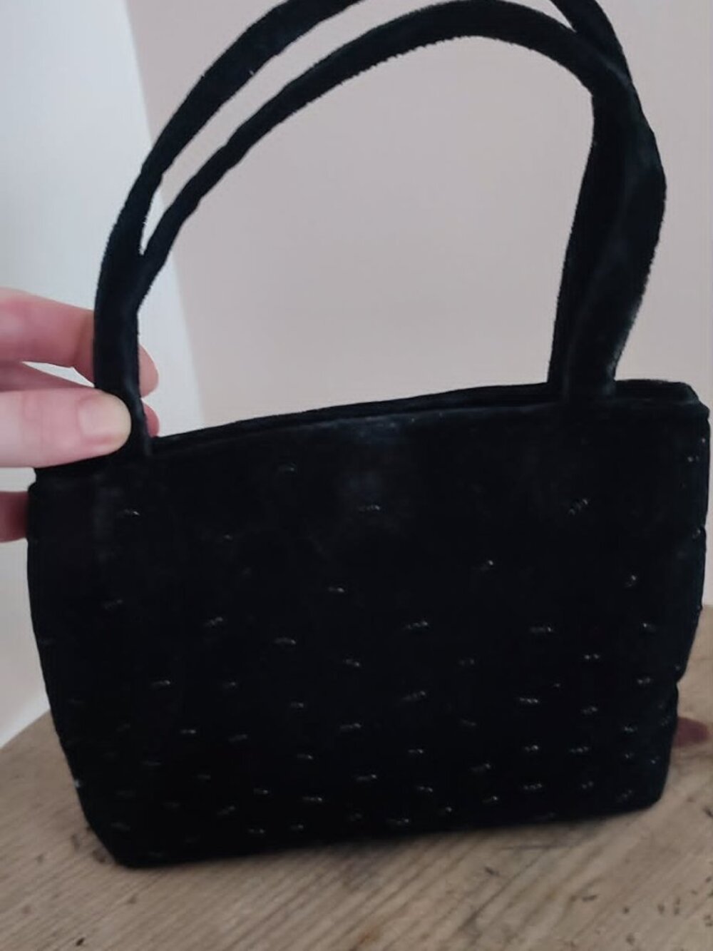 Cute black beaded handbag